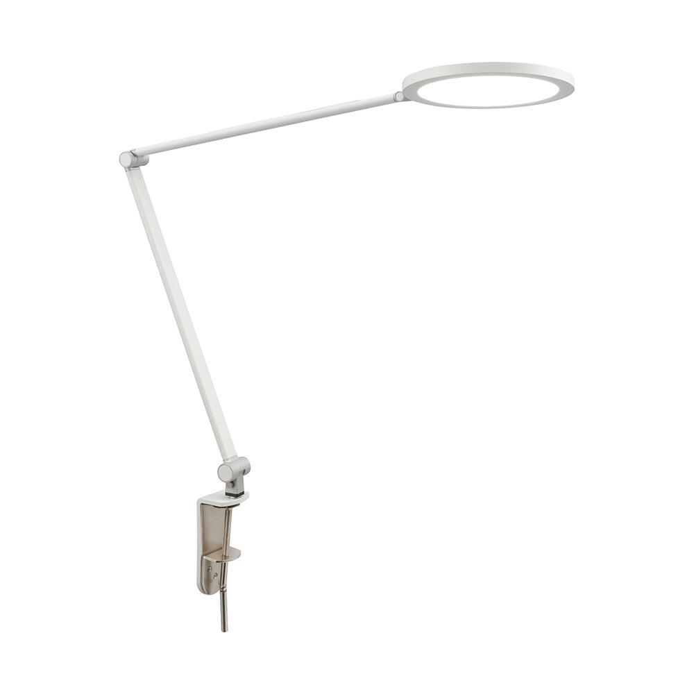 オーム電機 LEDアームライト 調光調色 ホワイト ホワイト