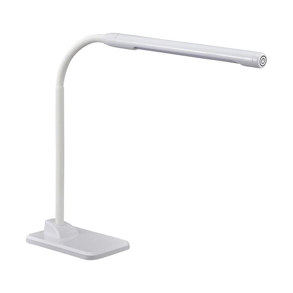 オーム電機 LEDデスクライト 3段階調光 ホワイト ホワイト