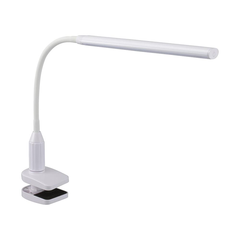 オーム電機 LEDデスクランプ クランプタイプ ホワイト ホワイト