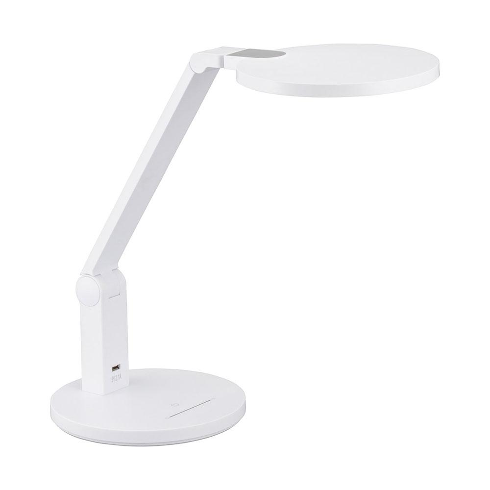 オーム電機 LEDデスクランプ ブルーライトカット ホワイト