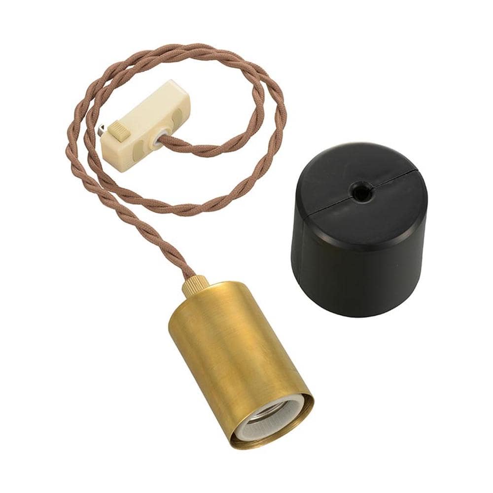 オーム電機 ペンダントソケットライト タイプA 真鍮TypeA