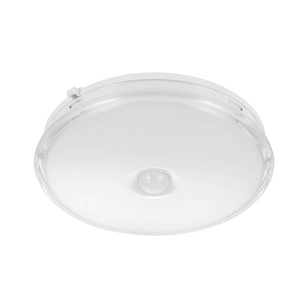 オーム電機 LED薄形ミニシーリングライトセンサー60形電球色 ホワイト