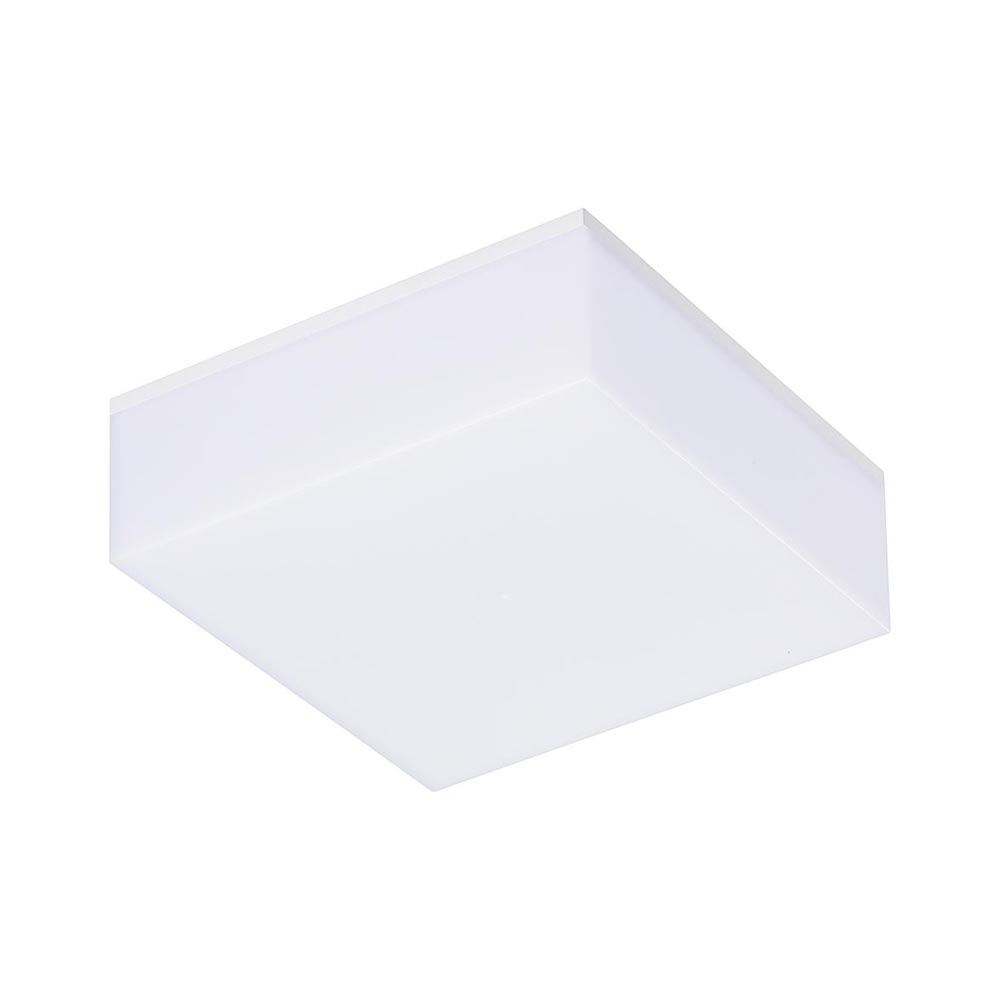 オーム電機 LEDミニシーリングライト 角形 電球色 ホワイト