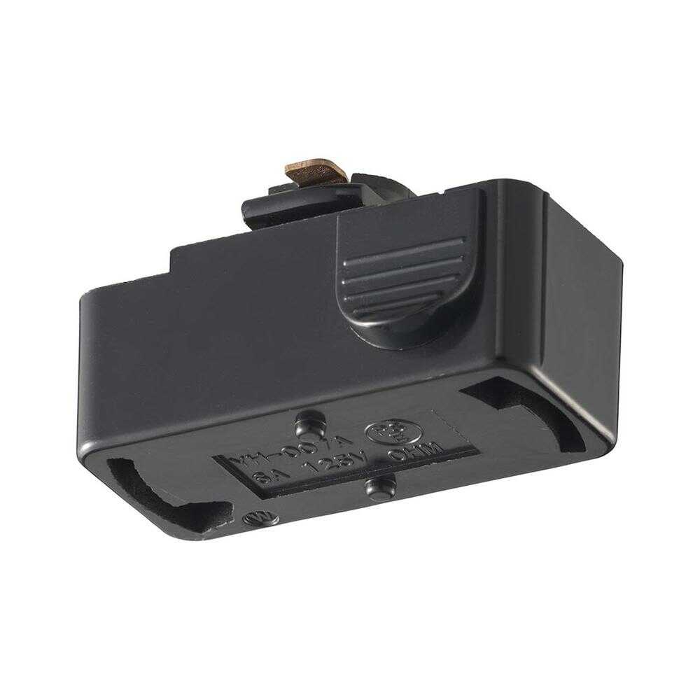 オーム電機 引掛けシーリングボディ ライティングダクト用 1個入 ブラック