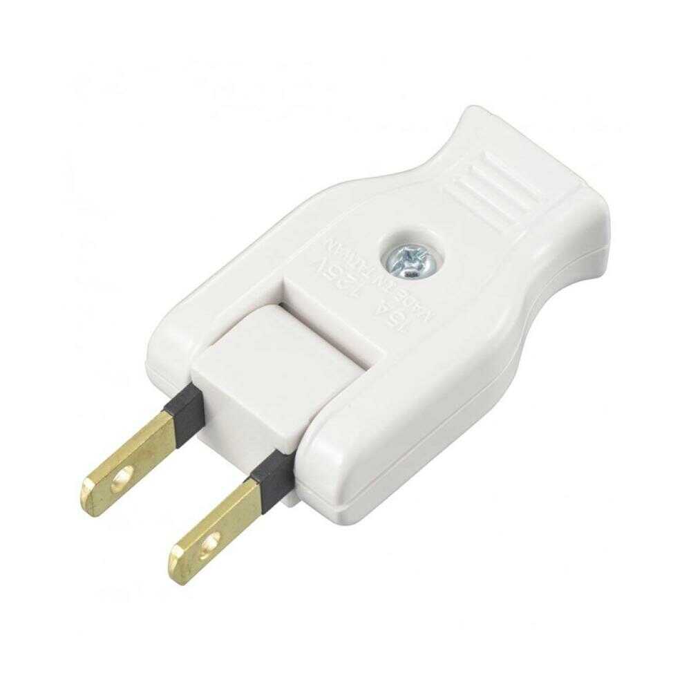 オーム電機 絶縁カバー付ムービープラグ ホワイト