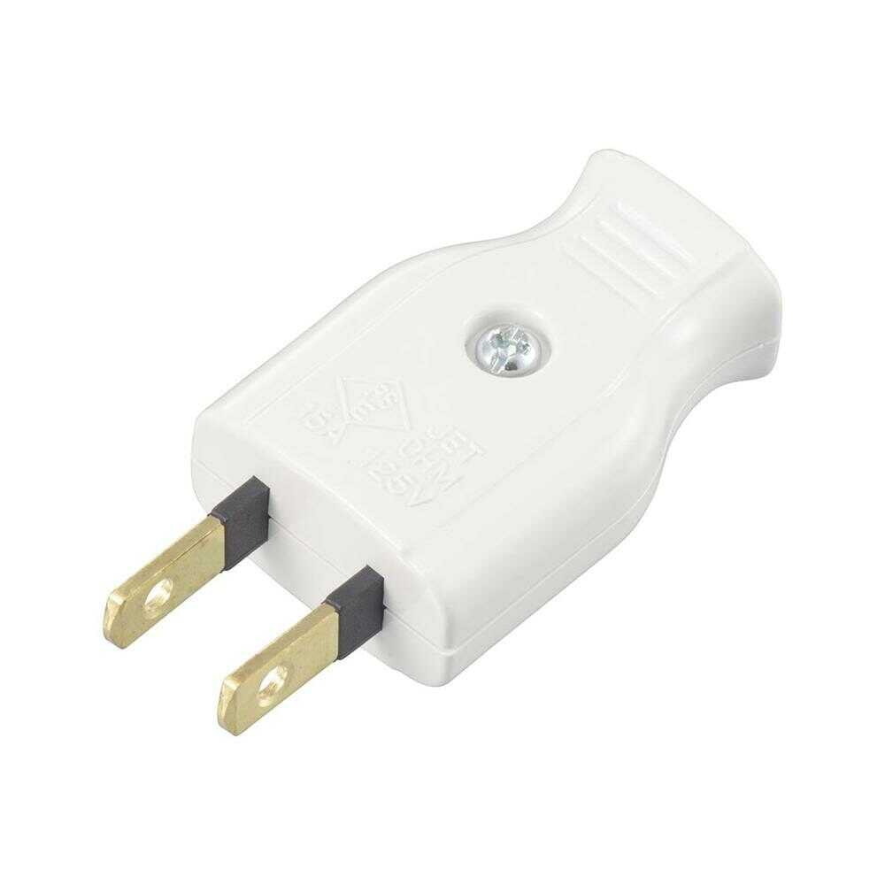 オーム電機 絶縁カバー付差込みプラグ ホワイト