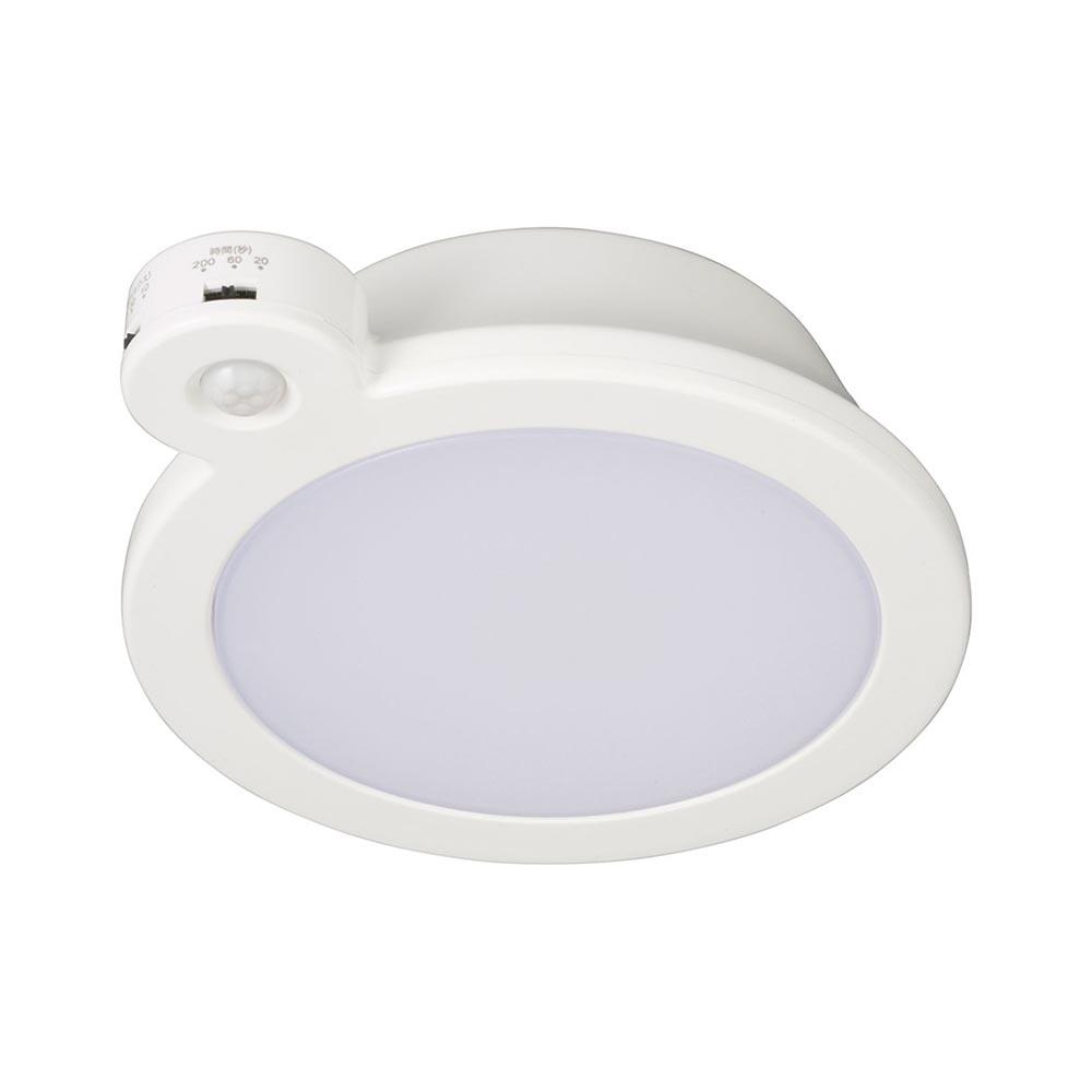 オーム電機 LEDミニシーリングライト100形昼光色センサー付 ホワイト