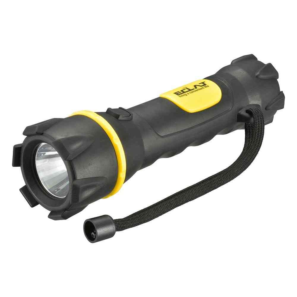 オーム電機 LEDラバーライト 耐衝撃 IPX4 120ルーメン 電池付属 1個