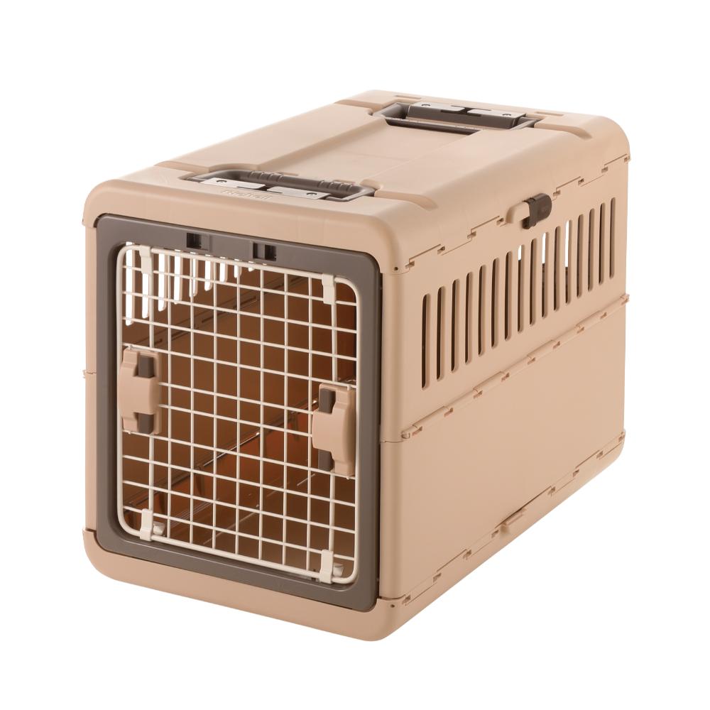 キャンピングキャリー 折りたたみ L ダークブラウン メーカー直送▼返品・キャンセル不可【他商品との同時購入不可】