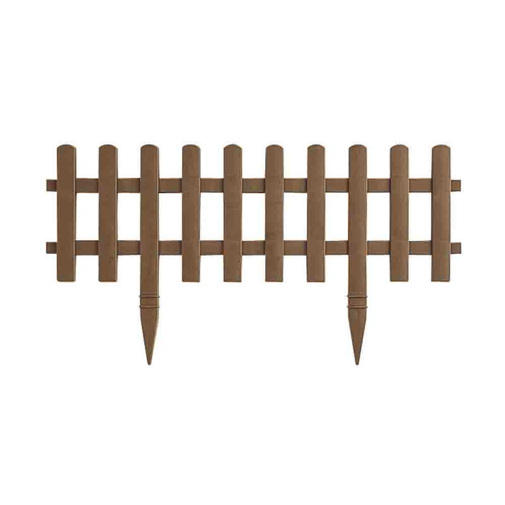 リッチェル ガーデンフェンス かきね60L型 3枚 ブラウン