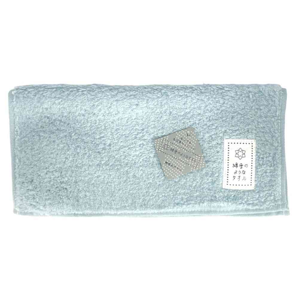 日繊商工 綿雪のようなタオル ベルベットカラー タオルチーフ ライトブルー 1枚 ライトブルー