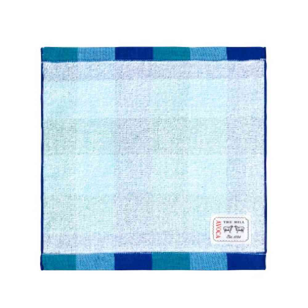 日繊商工 AVOCA タオルチーフ ポメル ブルー 1枚 ブルー