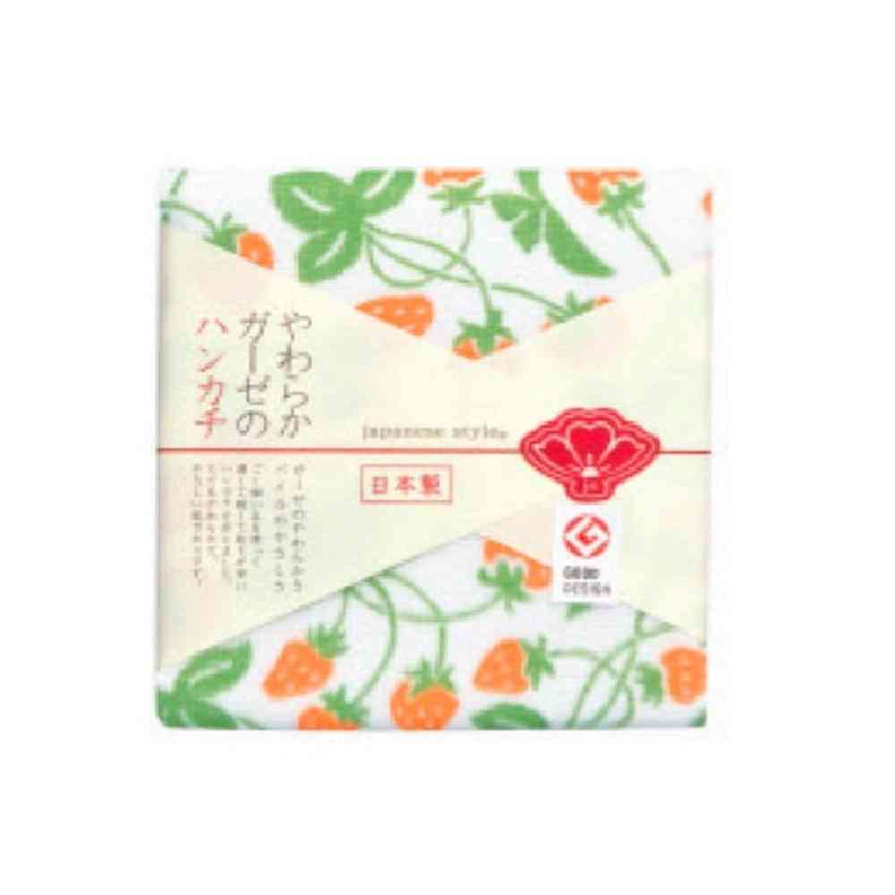 日繊商工 ジャパニーズスタイル いちご畑 ハンカチ 1枚