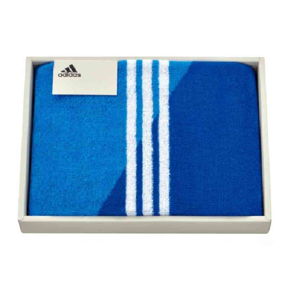 日繊商工 adidas コレクト フェイスタオル ブルー 箱入り 1枚 ブルー