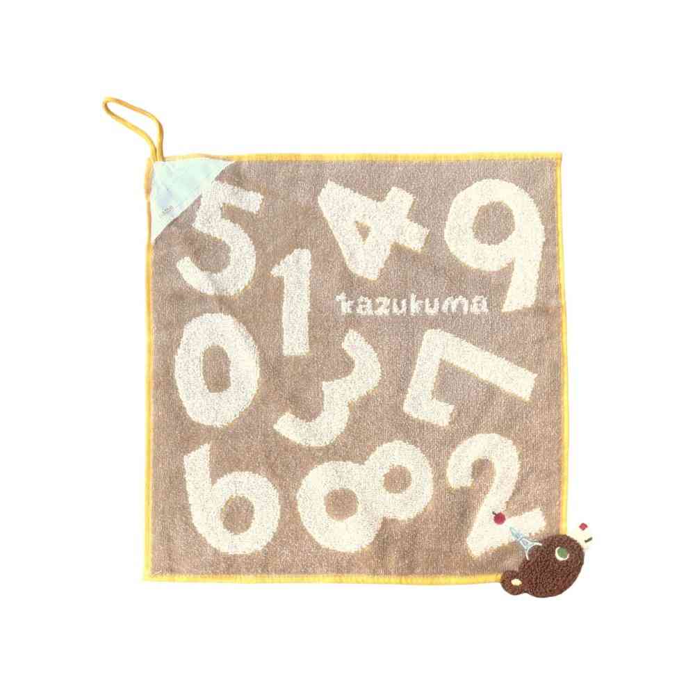 日繊商工 かずくま ワッペン ループ付ウォッシュタオル ベージュ 1枚 ベージュ