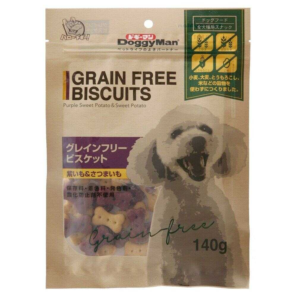 ドギーマン グレインフリービスケット 紫いも&さつまいも 140g