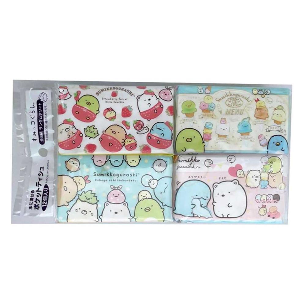 ハヤシ商事 ポケットティシュ すみっコぐらし 16枚(8組)×12個入り○柄の選択不可
