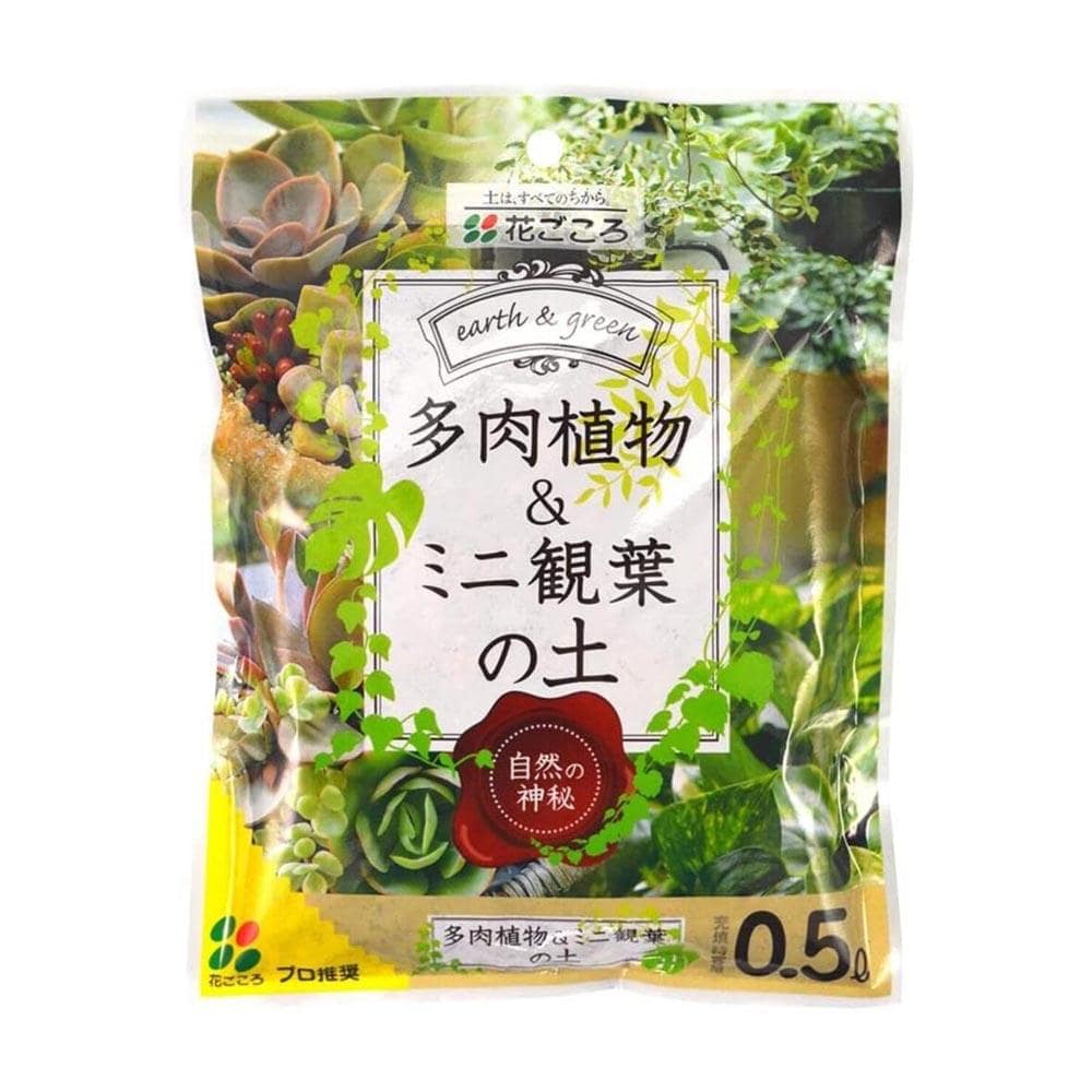 花ごころ 多肉植物&ミニ観葉の土 0.5L
