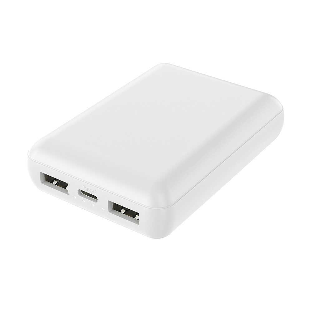 HIDISC 小型軽量世界最小クラス 高性能ICチップ搭載 10000mAh モバイルバッテリー ホワイト ホワイト