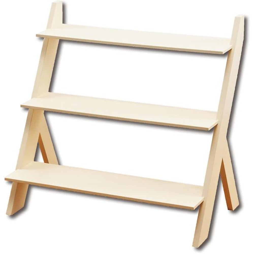 ユーパワー 木製 トリプル シェルフ バニラ WE-05801 【直送品】 返品・キャンセル・他商品と同時購入は不可