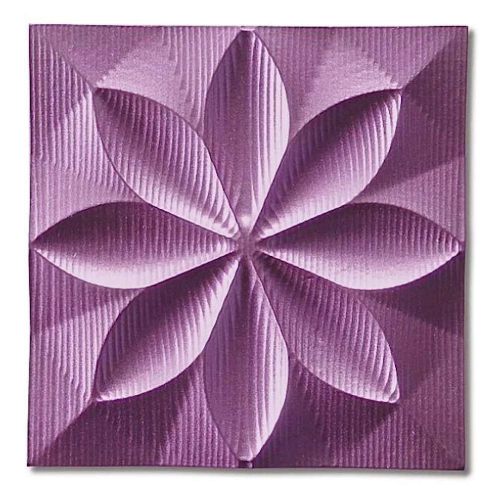 プラデック ウォール アート「フローラル」 メタルパープル 【直送品】 返品・キャンセル・他商品と同時購入は不可