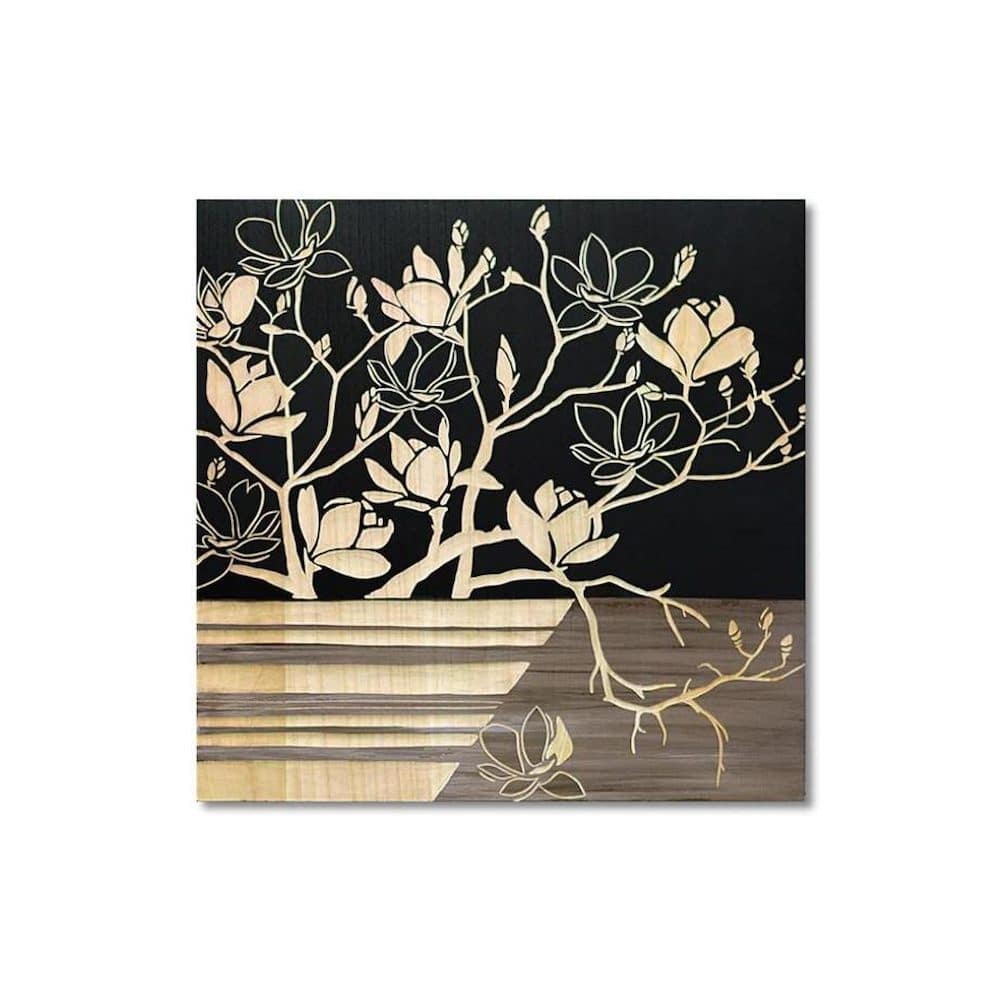 アート「マグノリア with ベース」 BK+NP 【直送品】 返品・キャンセル・他商品と同時購入は不可