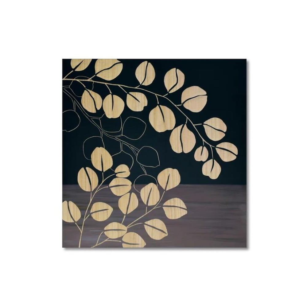 ウッド スカルプチャー アート「ユーカリ」 BK+NP 【直送品】 返品・キャンセル・他商品と同時購入は不可