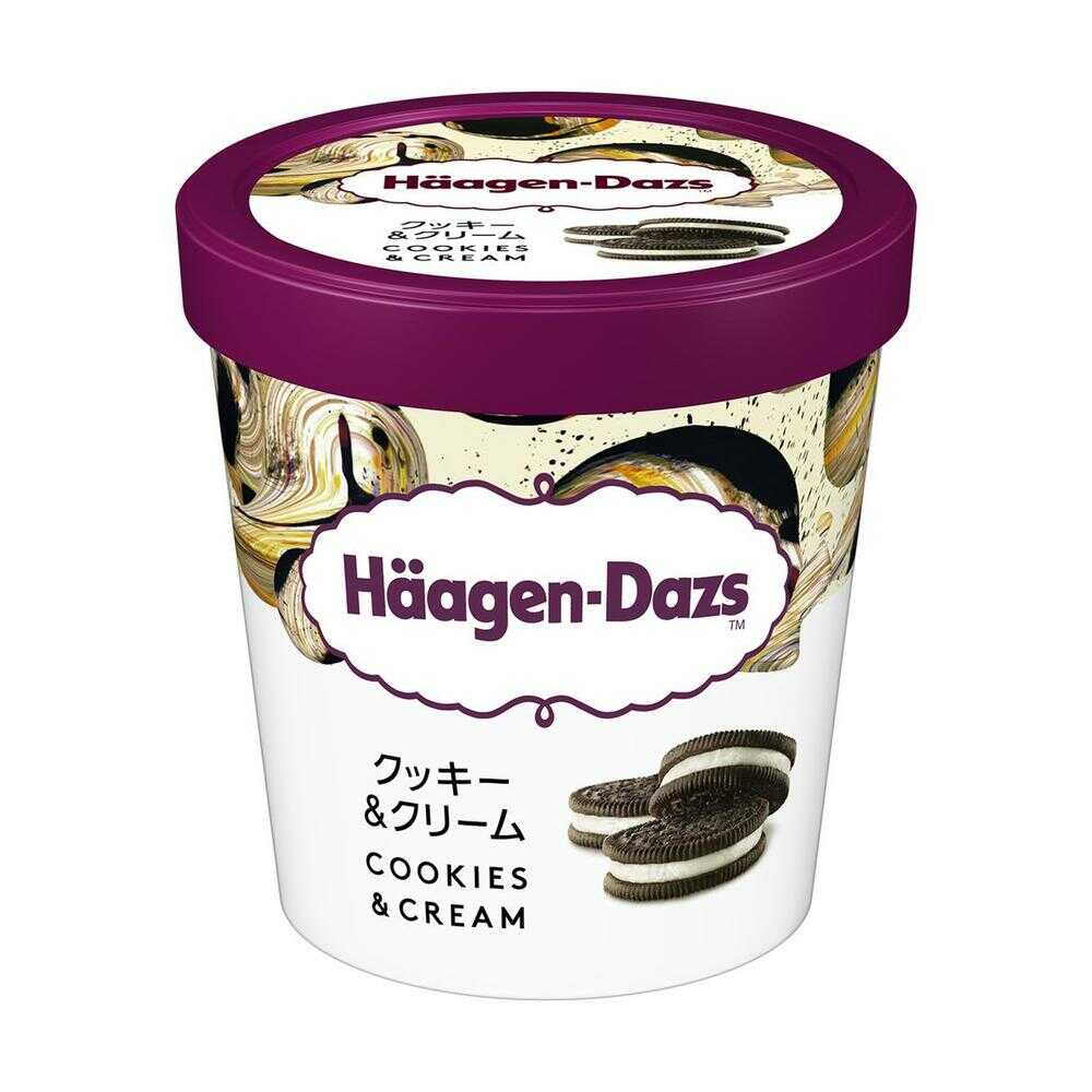 ◆［アイス］ ハーゲンダッツ パイント クッキー＆クリーム 473ml×4個 メーカー直送 クール便 ▼返品・キャンセル不可[他商品との同時購入不可]