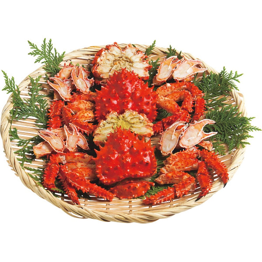 ◆【お歳暮限定】北海道産 花咲がにのボイルカット（2杯）◇メーカー直送 ▼返品・キャンセル不可【他商品との同時購入不可】