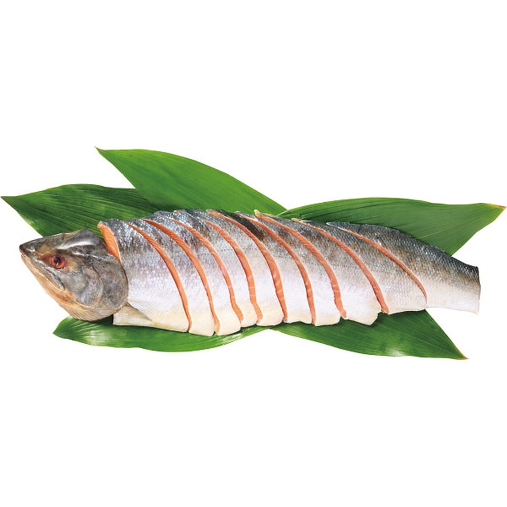 ◆【お歳暮限定】北海道礼文島・利尻島沖産熟成新巻鮭半身切身800g◇メーカー直送 ▼返品・キャンセル不可【他商品との同時購入不可】