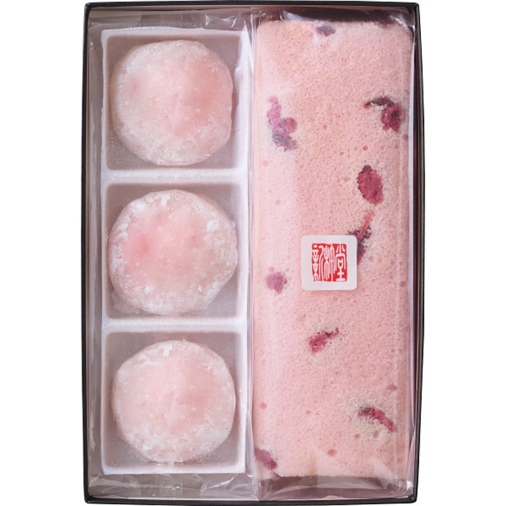 ◆◆新杵堂 桜ふわふわ・苺ムース大福セット メーカー直送 ▼返品・キャンセル不可[他商品との同時購入不可]