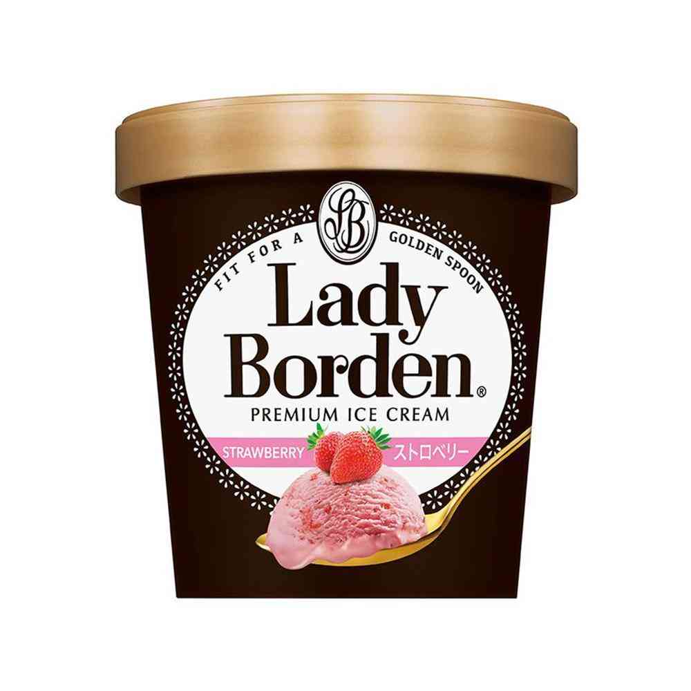 ◆ロッテ レディーボーデン パイント ストロベリー470ml×8個[直送品・クール便] 返品・キャンセル・他商品と同時購入は不可