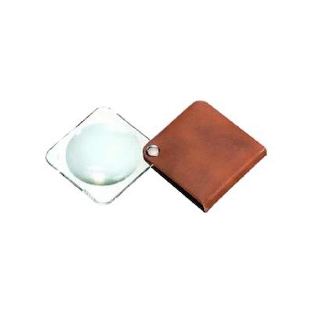 ハンディルーペ (3.5倍) 角 ライトブラウン 1752-860 【直送品】 返品・キャンセル・他商品と同時購入は不可