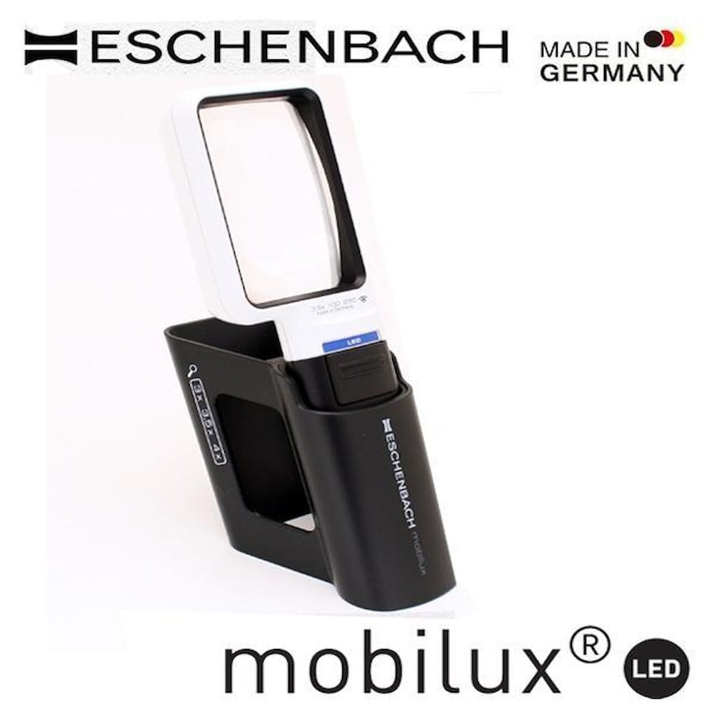 LEDワイドライトルーペ＆専用スタンド 50×75mm(3.5倍) 【直送品】 返品・キャンセル・他商品と同時購入は不可