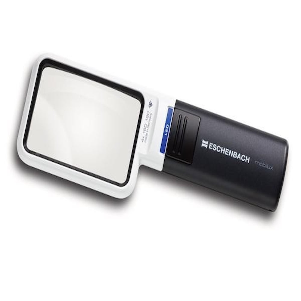 LEDワイドライトルーペ＆専用スタンド 50×75mm(4倍) 【直送品】 返品・キャンセル・他商品と同時購入は不可