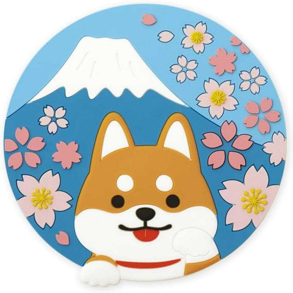 東洋ケース ジャパニーズカルチャーマグネット柴犬 富士山 1個