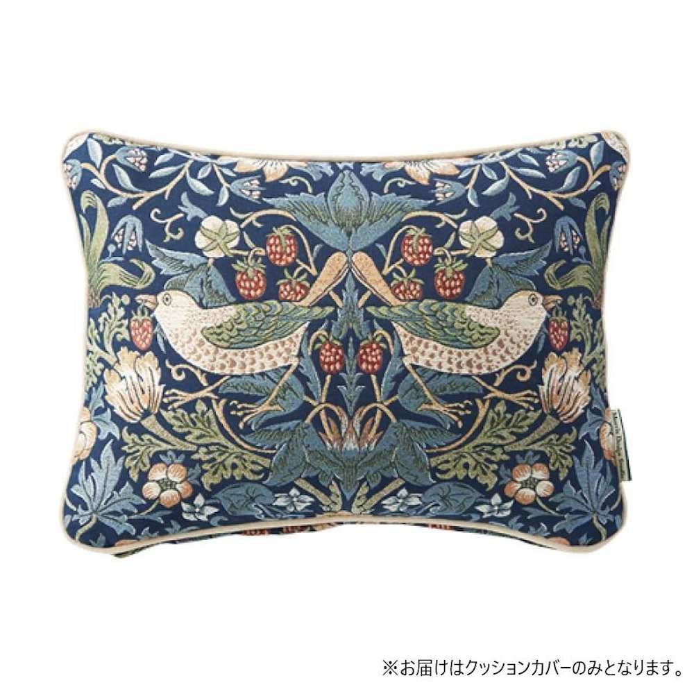 いちご泥棒 ピロークッションカバー 40×30cm LL1710 ブルー 【直送品】 返品・キャンセル・他商品と同時購入は不可