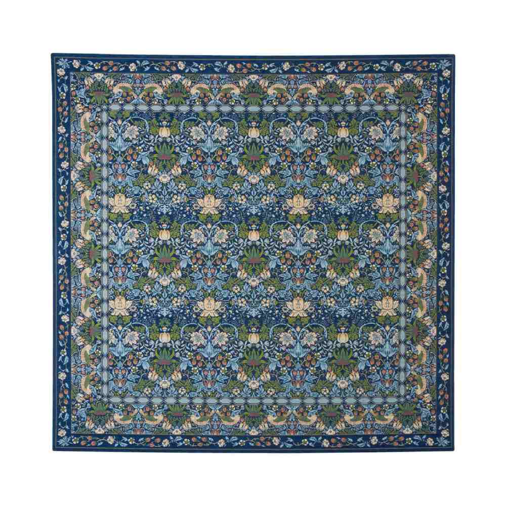イチゴドロボウ ラグ 約200×200cm KF1709 B ブルー 【直送品】 返品・キャンセル・他商品と同時購入は不可