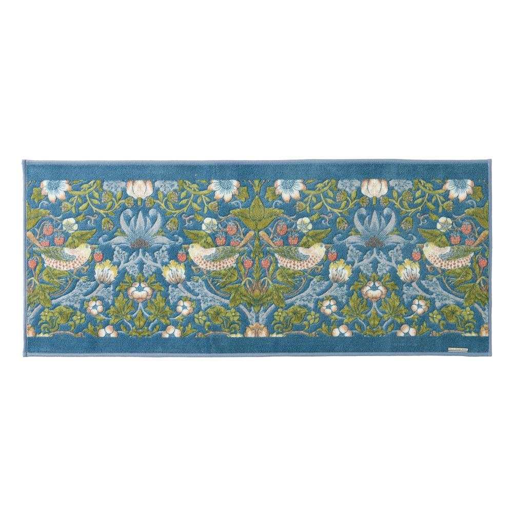 イチゴドロボウ インテリアマット 50×120cm BG ブルーグリーン 【直送品】 返品・キャンセル・他商品と同時購入は不可
