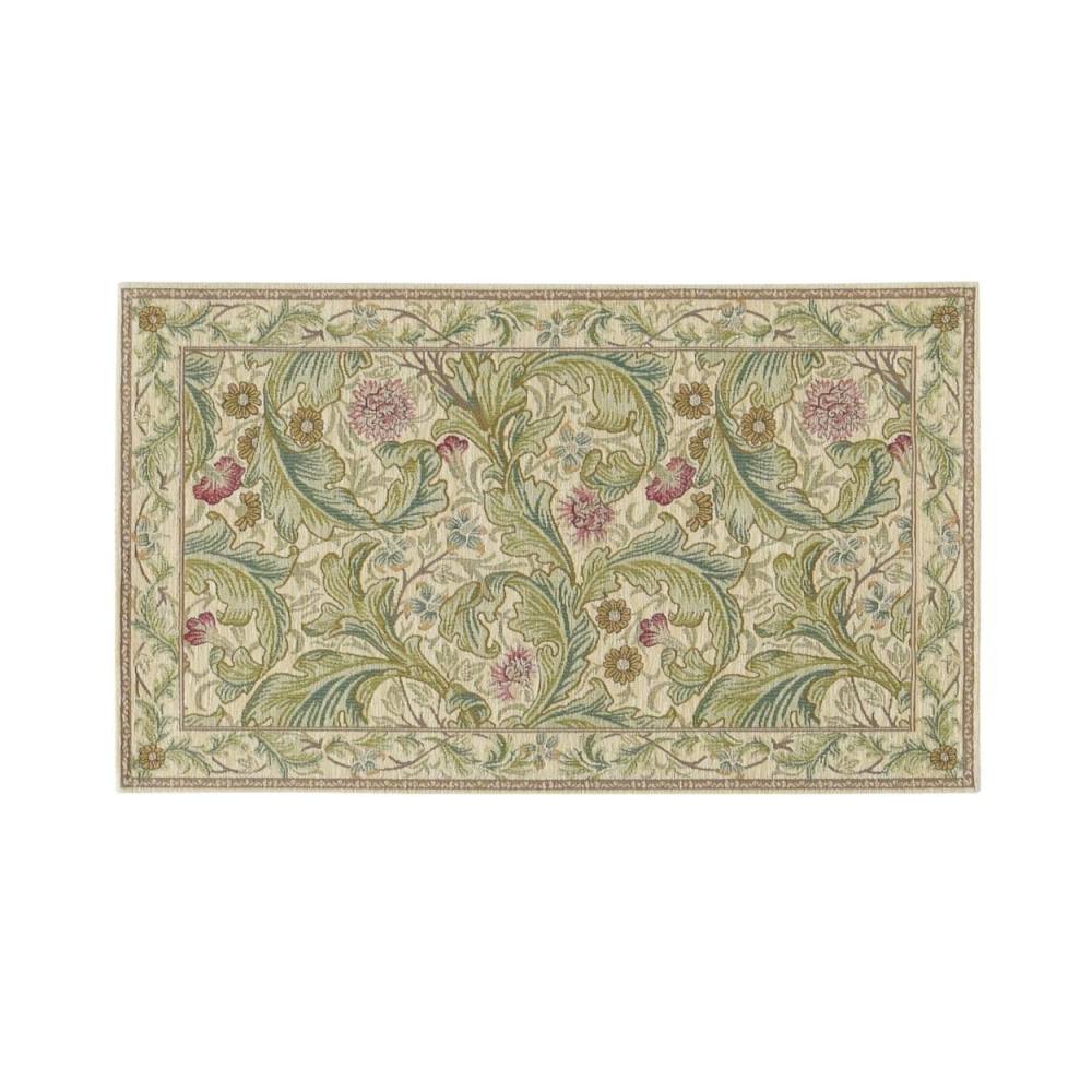 レスターアカンサス マット 約45×78cm BE ベージュ 【直送品】 返品・キャンセル・他商品と同時購入は不可