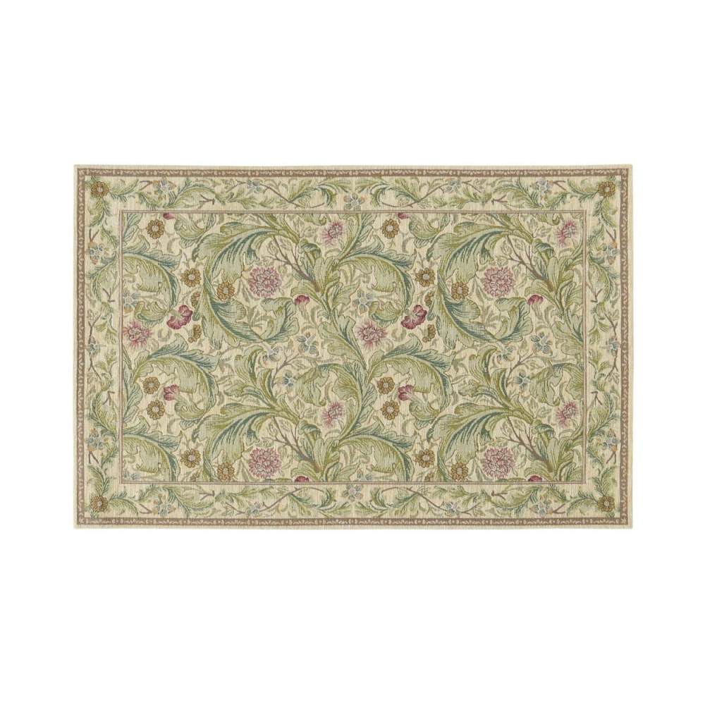 レスターアカンサス マット 約60×90cmFH1710A BE ベージュ 【直送品】 返品・キャンセル・他商品と同時購入は不可