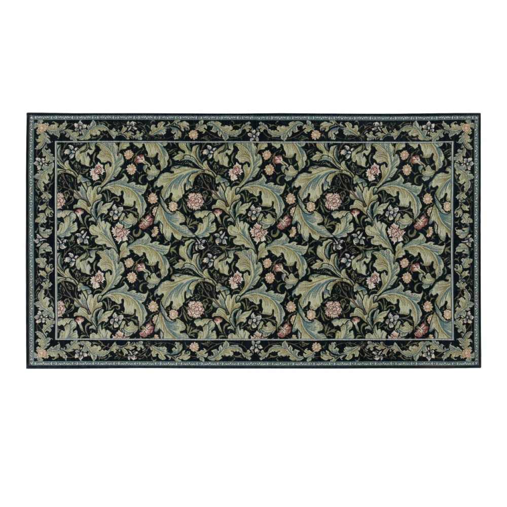 レスターアカンサス マット 約68×123cm FH1710A B ブルー 【直送品】 返品・キャンセル・他商品と同時購入は不可