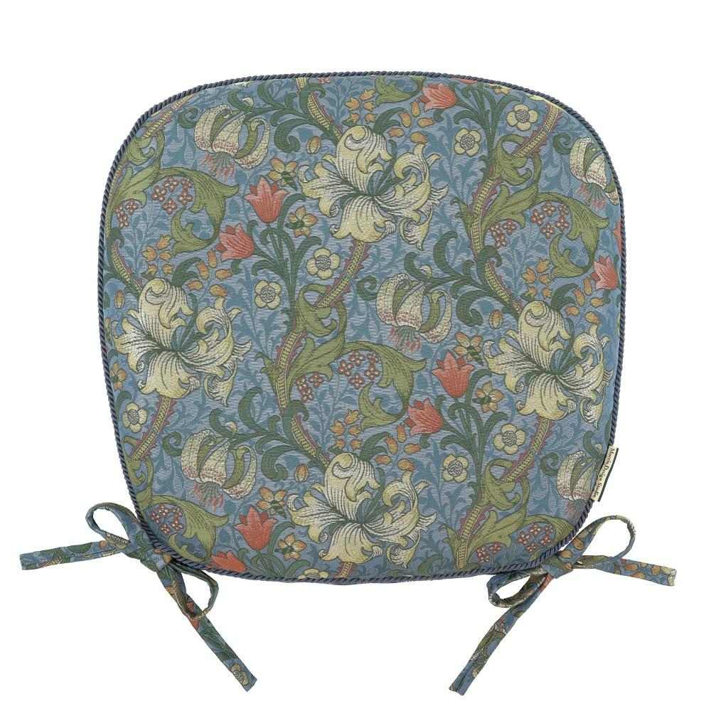 ダイニングシートクッション 45×43cm LN1742 B ブルー 【直送品】 返品・キャンセル・他商品と同時購入は不可