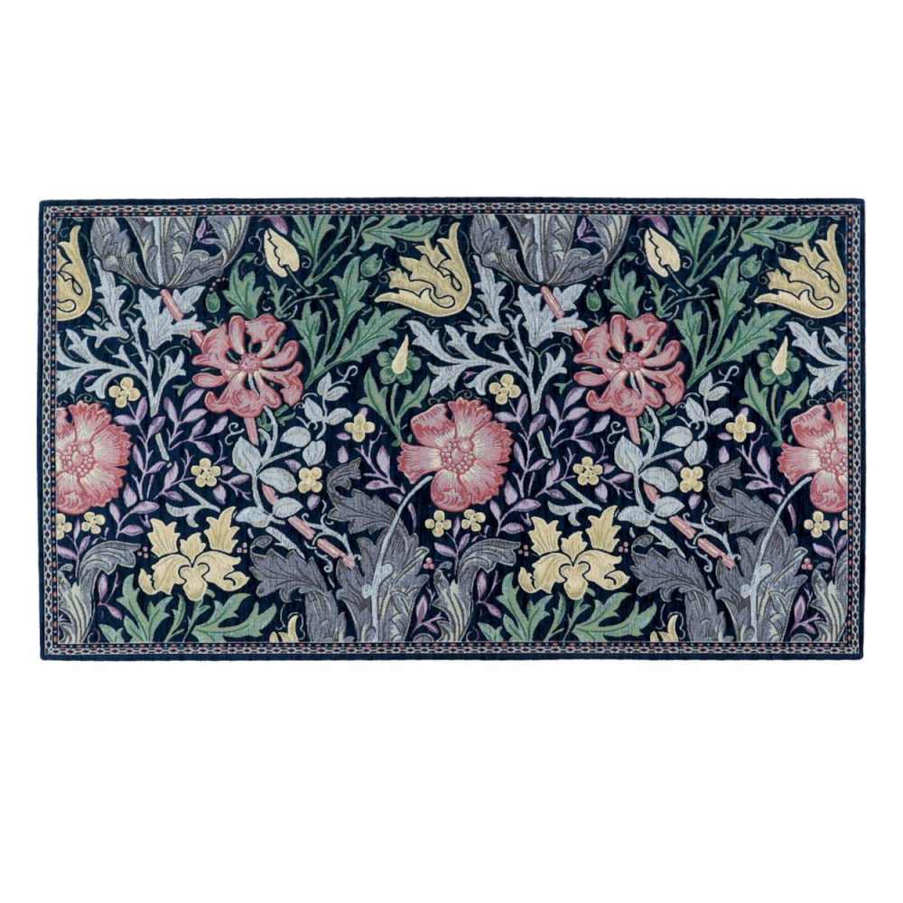 コンプトン マット 約67×123cm FH1713 DB ダークブルー 【直送品】 返品・キャンセル・他商品と同時購入は不可