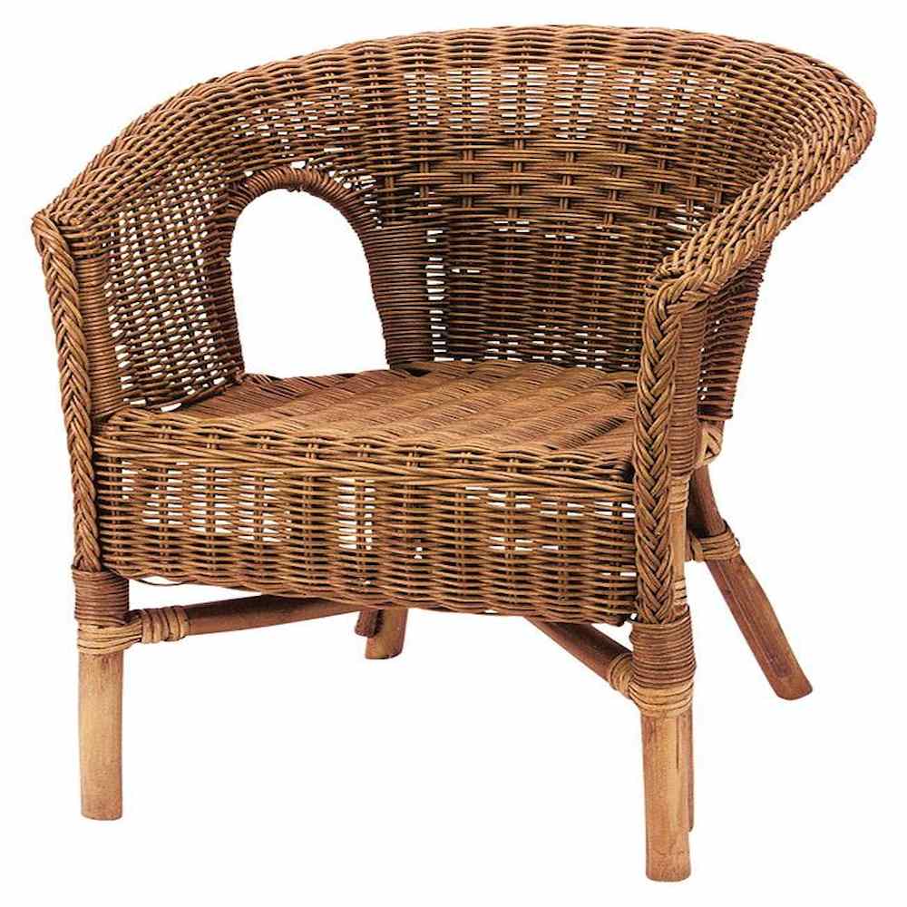 籐 チェア ブラウン CT-104BR メーカー直送 ▼返品・キャンセル不可【他商品との同時購入不可】