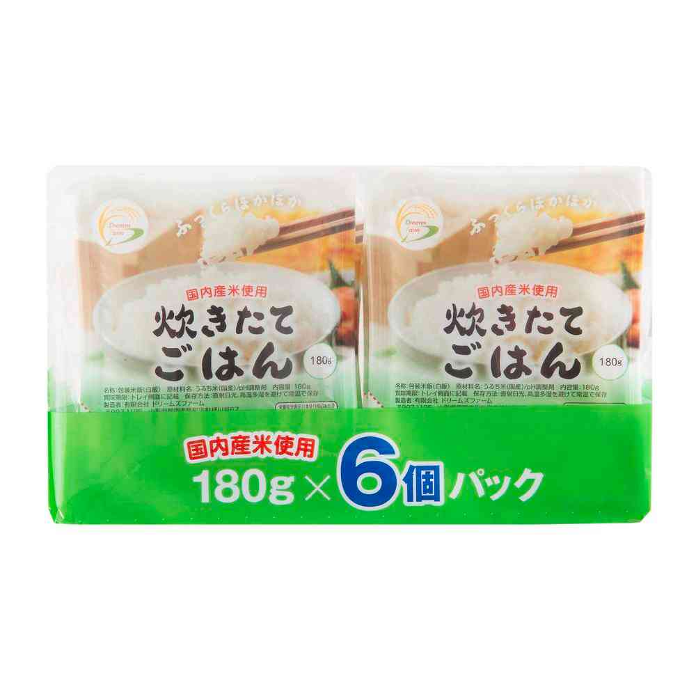 ◆ドリームズファーム 炊きたてごはん 180g×6P   [12個セット]