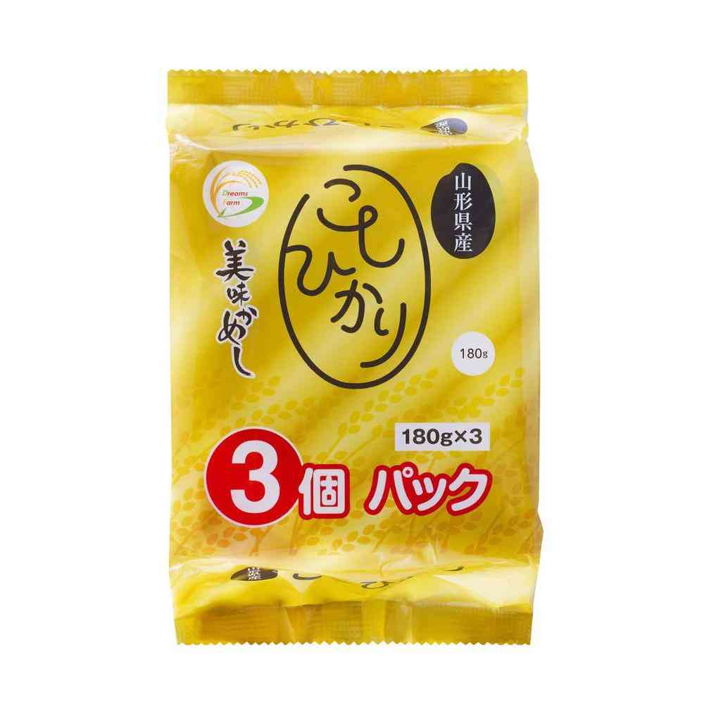 ◆ドリームズファーム 美味かめし こしひかり 180g×3P   [16個セット]