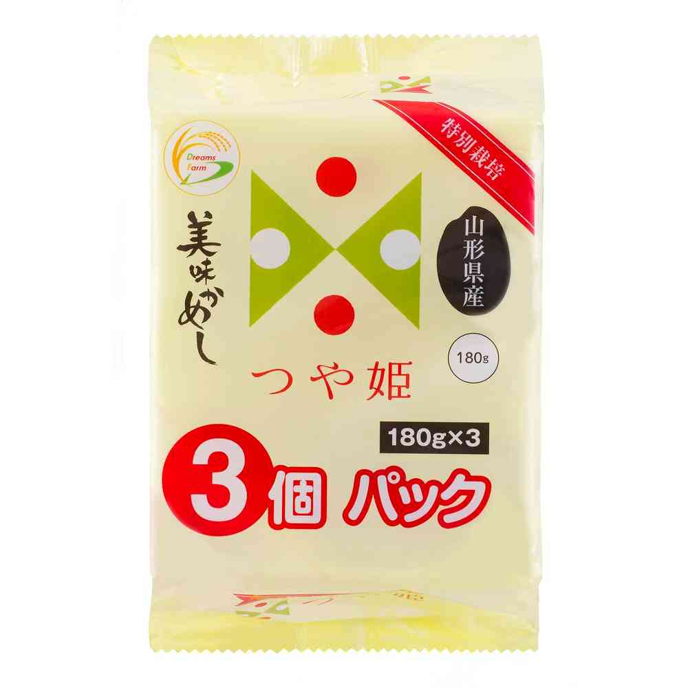 ◆ドリームズファーム 美味かめし つや姫 180g×3P   [16個セット]