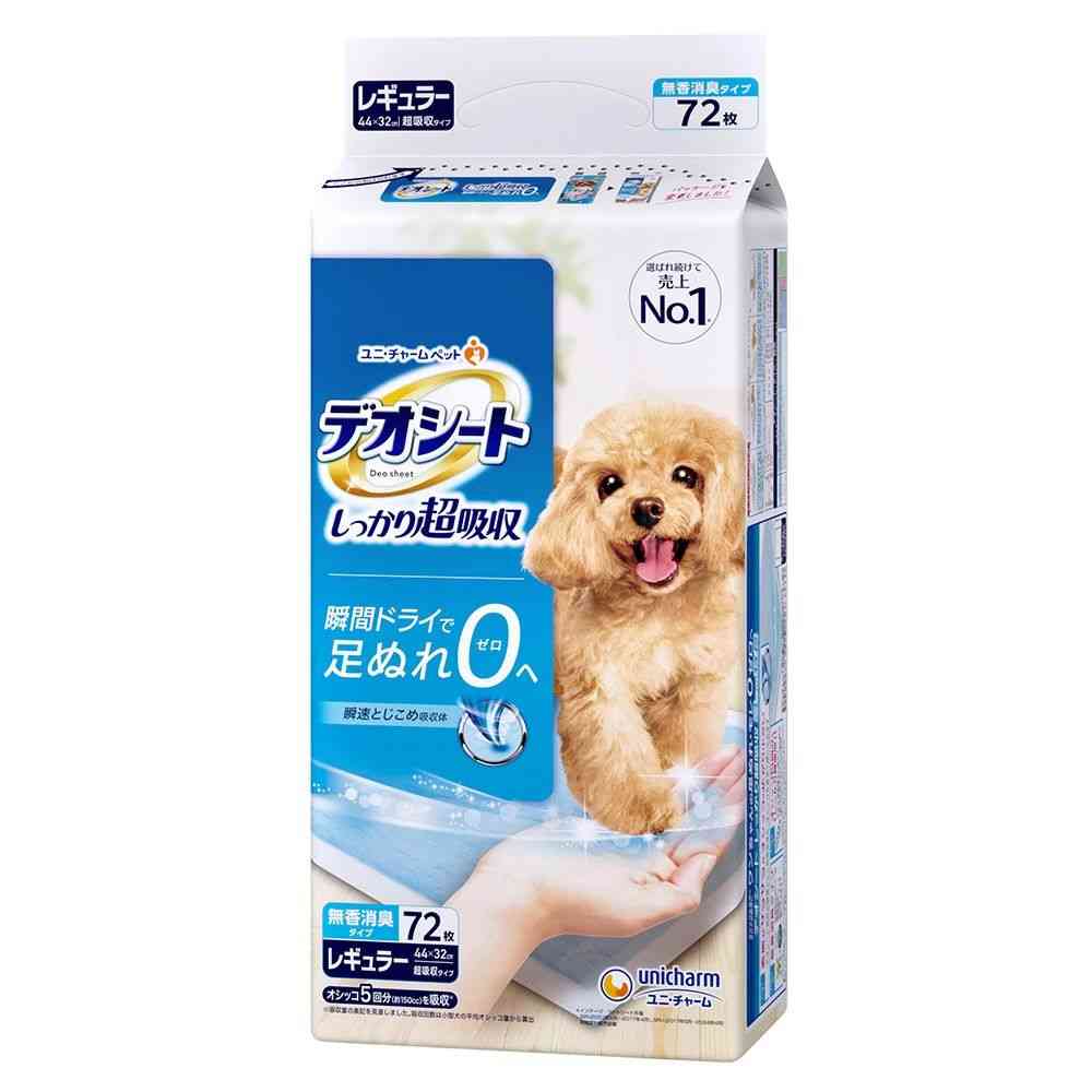 ユニチャーム デオシート しっかり超吸収 無香消臭タイプ レギュラー ７２枚   [6個セット]