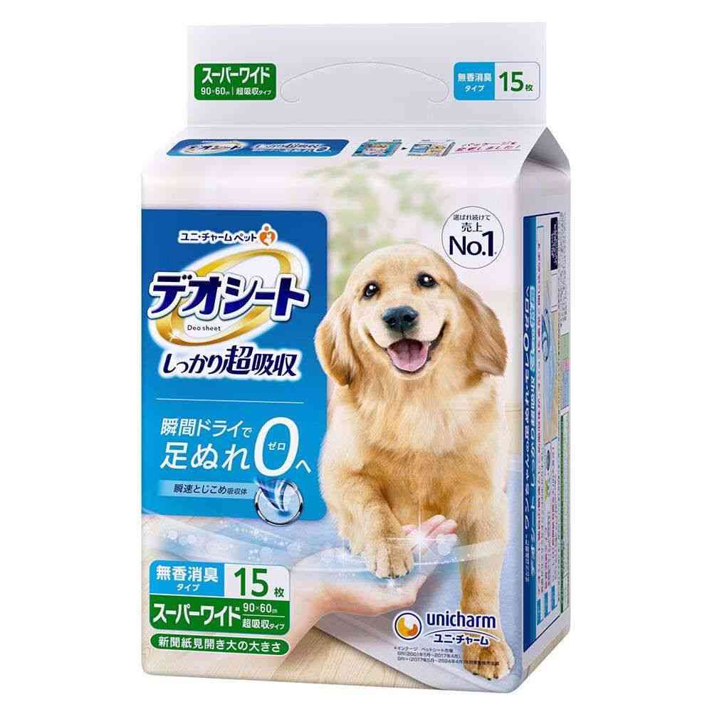 ユニチャーム デオシート しっかり超吸収 無香消臭タイプ スーパーワイド １５枚   [4個セット]